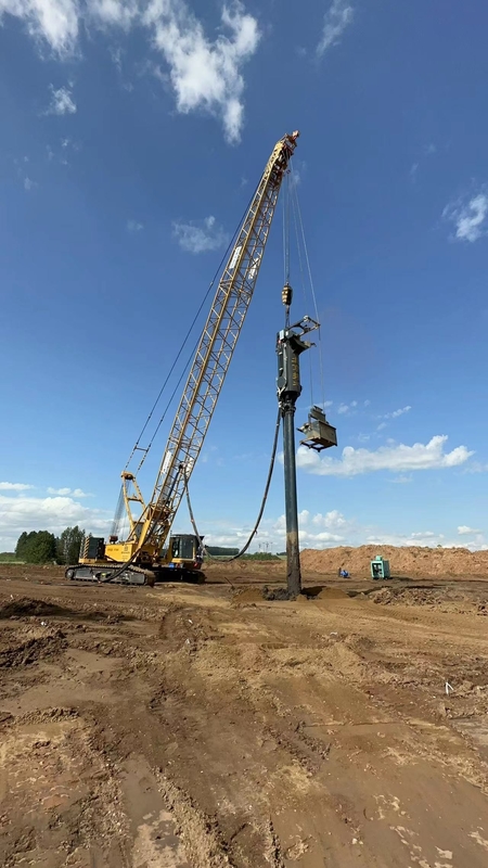 Αντικατασκευαστική πέτρα στήλη Vibro Sand Compaction Stack Bottom Feed Vibroflot οδήγηση για τη βελτίωση του εδάφους