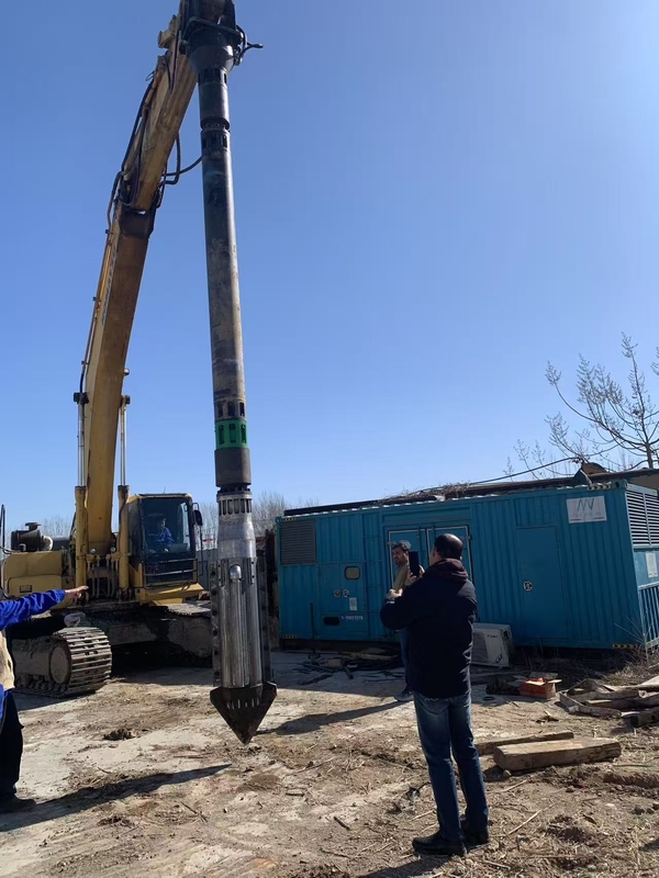 BVEM 2600 R/Min Ταχύτητα περιστροφής Υδραυλικός Vibroflot Κατασκευή σύνδεσης νερού-αέρας για τη βελτίωση του εδάφους