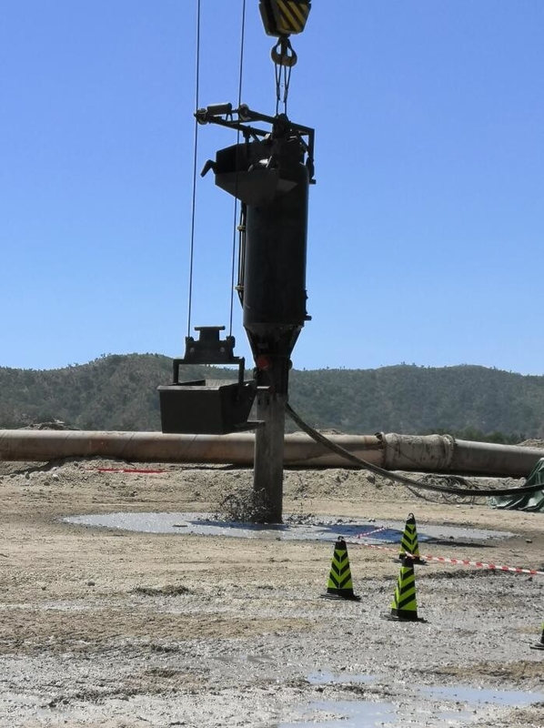 Γερανών τύπων διπλό δοχείων βάθος 24m σωρών Bfs Vibroflotation εργασμένο 180kw